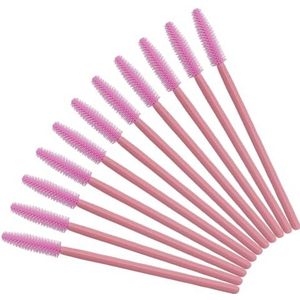 50 Stuks Siliconen Mascara Wands Wimper Applicator Borstel Wimper Oogwimper Oogmake-up Applicators Wenkbrauw Make-up Gereedschap Zwart Zwart