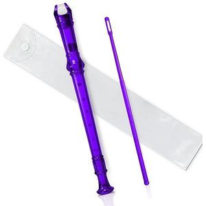 sopraan blokfluit Multicolor 8 Gaten Lange Fluit Instrument Voor Beginners Muzikale Sopraan Plastic Recorder (Color : Purple)