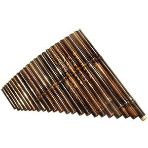 22 Pijpen C Zeer belangrijke Natuurlijke Bamboe Pan Flute, Chinese Traditionele Muziekinstrument Bruine Panpijpen Gemakkelijk te leren