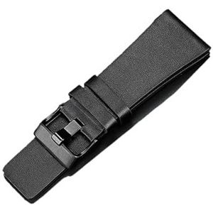 EDVENA 22 Mm 24 Mm 26 Mm 28 Mm 30 Mm 32 Mm Horlogeband Compatibel Met Diesel Horlogeband Zilver Zwart Goud Roestvrij Staal Heren Horlogeband Lederen Band (Color : Leather strap-02, Size : 22mm)