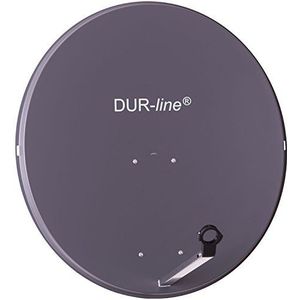 DUR-line MDA Satellietschotel, 90 cm, antraciet, aluminium satellietschotel met LNB feedhouder, satellietanten/spiegelinstallatie [digitaal, camping, Astra 19,2°, DVB-S/S2, Full HD, 4K, 3D]