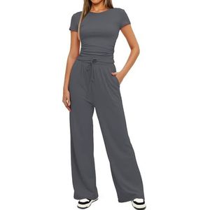 Tweedelig Zomer Casual Broekpak - Lichtgewicht - Effen Sportpak - Katoen