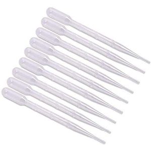 NC 100 stuks pipetten druppelaars kunststof transferpipetten 3 ml meetpipet voederpipet voor laboratoriumexperiment acrylverf tekening make-up tools (3 ml)