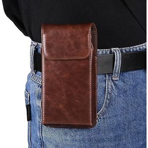 Grappig pakket Lederen Universele Mobiele Telefoon Pouch met Riemclip Holster Case Compatible with Samsung Galaxy S20 FE, Note20, Note20 Ultra, s20 Ultra, s20 +, Note10Lite, Note10 +, A90, A21, A80, A