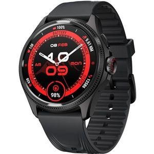 Ticwatch Pro 5 Enduro Smartwatch voor mannen, Android Wear OS Smart Watch 90 uur, accu 110+ trainingsmodi, 7/24 hartslag, 5 ATM, GPS, kompas, niet compatibel met iPhone, zwart (obsidiaan), Standaard,