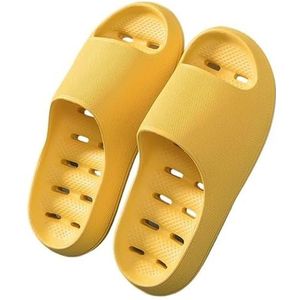 Non-slip Bathroom Slippers,Soft Slippers,Indoor And Outdoor Platform Pool Slippers Shower Slippers (Color : Yellow, Size : 38 39)
