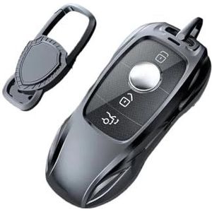 Sleutelbehuizing Zinklegering Zilver Autosleutel Geval Keyless Cover Sleutel Shell Auto Accessoires Voor C E-Klasse GLC GLA GLB GLS A200 C200 Autosleutelhoesje(A2 set 1)