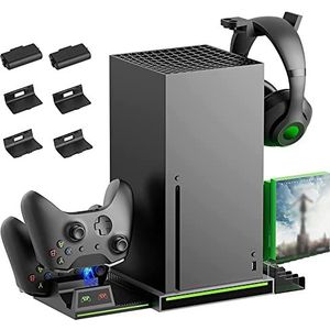 Host-koeling van het spel voor Xbox Series X-console, voor XSX-accessoires, verticale houder, gamepad, oplaaddock games, geheugenhouder op schijf