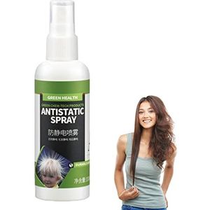 Antistatische spray, 100 ml, antistatische spray voor kleding, kleding, natuurlijke spray voor textiel, auto, haar