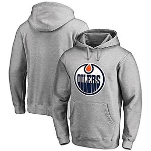 Lange mouw Sweatshirt Heren Casual Hockey Kleding Oilers Jersey Mannen Sport NHL Grijs Lange mouw Casual IJshockey Sweatshirt,XL