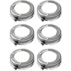 SH50 Vervangende hoofden voor scheerapparaten Serie 5000, compatibel met HQ8 vervangende messen SH50/52 Upgrade Easy Snap On (6 stuks)
