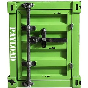 KRXSOBNV, 2-laags nachtkastje met deur, retro nachtkastje zwart, slaapkamer, woonkamer, opbergorganisator bijzettafel 40 * 38 ，Vintage opbergkasten(Light Green)