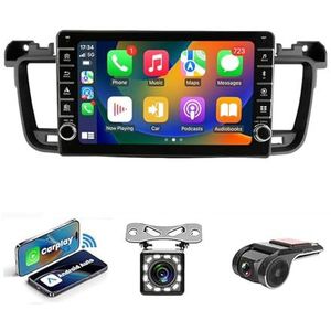 Android 14 Auto Stereo MP5 Player 9'' Screen Autoradio Voor Peugeot 508 508SW 2011-2018 Car-play Android Auto GPS-navigatie Bluetooth RDS FM AM DAB+ Radio Stuurbediening Voice Control(NF-6 8Core 8+1