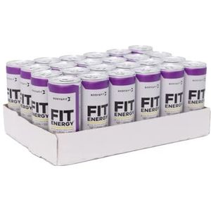 Body&Fit energie drank Fit Energy BCAA drankje zonder suiker Mix Berry 6000 ml (24 Blikjes)