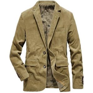 MASUCOR - Heren Vrijetijdsjack - Bruin - Corduroy - Single-breasted Blazer