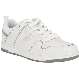 GUESS Tarran Sneaker voor heren, Wit Zilver 141, 45 EU