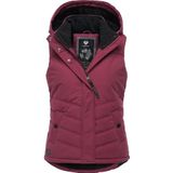 Ragwear Hesty Intl Mouwloos outdoorvest, warme winterjas, waterdicht, met afneembare capuchon, XS-6XL, Wine25, XS