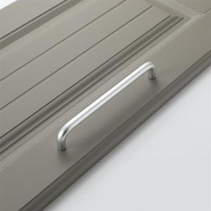 MOBYAT Deurgrepen minimalistische zilveren kledingkast kast aluminiumlegering deurklink Scandinavische lade deurknoppen trekt 1 stuk (kleur: 276-160 mm)