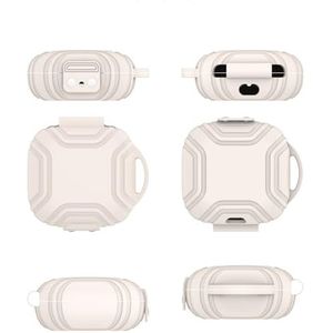 Zachte siliconen beschermhoes anti-kras schokbestendige oortelefoon cover effen kleur hoofdtelefoon accessor beschermer voor Shokz OpenFit Air T511 (wit)