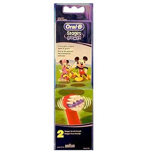 Braun Oral-B Stages Power Kids opzetborstels Micky Mouse 2-pack borstelkoppen kinderen EB10-2K Mickey Mouse