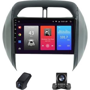 Autoradio geldt voor Toyota RAV4 2 CA20 CA20W XA20 2003-2005 9 inch Touchscreen Navi met Wireless Carplay Android Auto,GPS 2 DIN Radio Android Bluetooth DSP FM/RDS Achteruitrijcamera(C10 Pro)