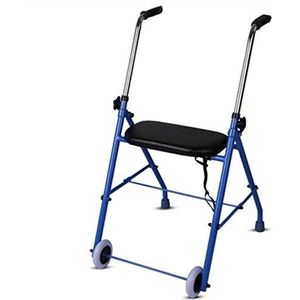 Loophulpmiddel Opvouwbare aluminium structuur looproller, met 2 zwenkkussens als hulprollator