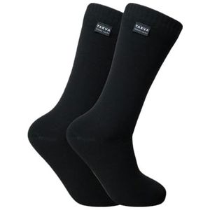 TAKVA Wudhu Sokken | Bamboe-rayon ademende waterdichte sokken geschikt voor verschillende buitenactiviteiten (duo-pack, klein - medium), Zwart, Medium