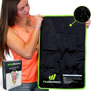 Koelkussen voor Nachtelijk Zweten & Bed (60x38 cm) - Extra Groot Koud Kompres voor Pijnbestrijding: Rug, Buik, Benen & Schouders - Hot & Cold Gel Pack Herbruikbaar - Koelkompres met Extra-Zachte Stof