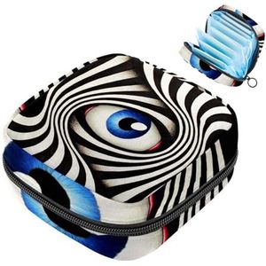 MUOOUM Black Eye Swirl Maandverband Opbergtas Draagbare Menstruatie Tas Voor Vrouwen Tiener Meisjes Menstruatie Cup Pouch Nursing Pad Houder
