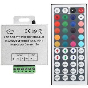 LED RGB-controller is geschikt voor 12V 24V 18A 36A LED-lichtstrip draadloze afstandsbediening SMD 2835 5050 RGB LED-lichtstrip controller (Maat: 44 IR, kleur: 18A 12-24V)