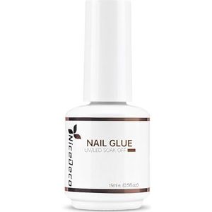 Nicedeco Gel Nail Glue UV/LED Extra Strong Nail Bond For Acrylic Tips, Artificial Nails 15ML