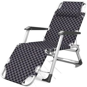 Ligstoel Tuinligstoel Fauteuil Tuin Camping Lounge Stoel Opvouwbare Lunchpauze Verstelbaar Kussen Voor Kantoor Strand Buiten Buitenligstoel Tuinstoe