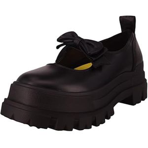 Buffalo Damesschoenen ASPHA Ballerina Bow Dames Loafer Zwart, zwart, 40 EU