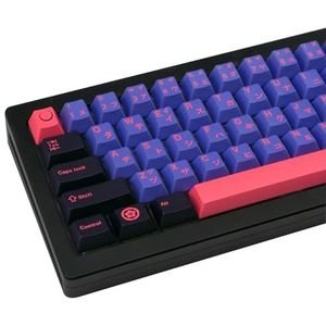 GEKUCAP Ninja Japanse PBT, 129 toetsen, zwart-paarse toetsdoppen, Cherry-profiel, sublimatie toetsenset voor MX Gateron Kailh-schakelaars, mechanisch toetsenbord met kersenprofiel