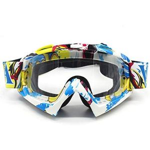 AYKANING Motorbril, motorcrossbril, motorbril, fietsbril, off-road fietshelmen, skiën, skiën, voor motorfiets, dirt bike, racing (kleur: champagne)
