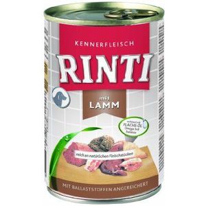 Rinti Pur Kennerfleisch lam voor honden, 24 stuks (24 x 400 g)