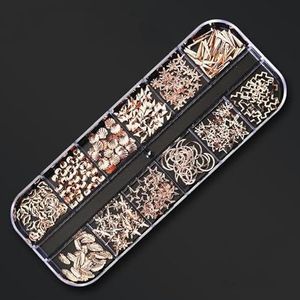 Water diamanten, nagels, nagels, juwelen Hotfix strass steentjes AB flatback kristal veelkleurig meerdere maten 12 raster doos nail art(90)