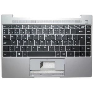 Laptop PalmRest&toetsenbord voor MEDION voor AKOYA E13204 MD64020 Zilveren Top Cover Zwart België BE/Duits GR(Belgium BE)