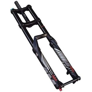 QFWRYBHD 27,5/29 inch mountainbike dubbele schouder vork fiets verende vork, met demping vat as fiets MTB voorvork schokdemper voorvork (kleur: 69 cm)