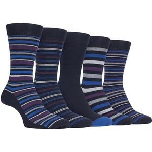 Farah - 5-pack heren bont punten/uni/gestreept/geruit patroon business sokken