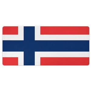 Vlag van Noorwegen Mode Bureau Muismat Antislip Gaming Muismat Accessoires Decor 40x90cm