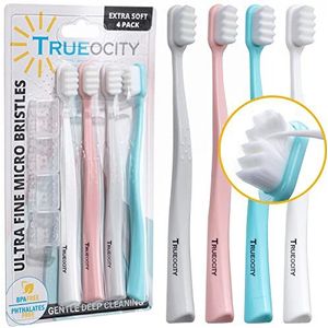 Trueocity Nano 20000 tandenborstel met borstelharen 4 stuks met bonushoezen