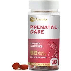Gummies voor prenatale zorg | 60 Veganistische Pro Gummies | Lekkere gummies met essentiële prenatale vitaminen en mineralen | 400mcg foliumzuur van Prowise