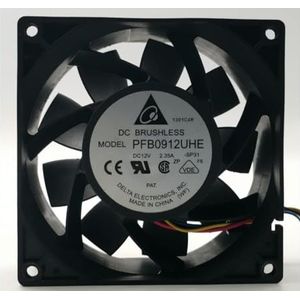 LMNCBVYA High-Performance 12V 40mm Cooling Fan PFB0912UHE - 2.35A, 90x90x38mm for Optimal Heat Dissipation