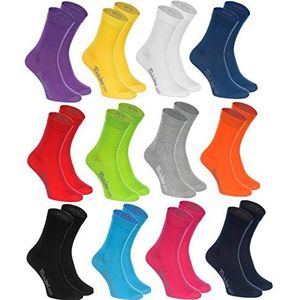 Rainbow Socks - Man Vrouw Kleurrijke Katoenen Sokken - 12 Paar - Veelkleurig - Maat EU 47-50