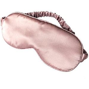 LULUSILK 100% zijde, verstelbaar slaapmasker, oogmasker, slaapbril voor dames en heren, roze