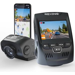 RexingUSA V1-4K Ultra HD GPS auto dashcam met wifi 2,4 inch LCD-scherm | 170 ° groothoek Dashboard Camera Recorder met G-sensor | WDR | Loop Recording | Supercondensator | Mobiele app | 256 GB