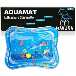 Aquamat Waterspeelmat voor baby's, opblaasbare XXL watermat, waterkussen met waterdieren