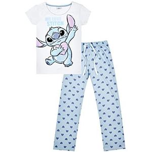 Disney We Love Stitch lange pyjamaset voor dames, Grijs, 36-38