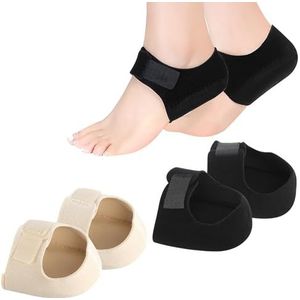 Hielspoor-inzetstukken - Zwart - Siliconen Hielbeschermers - 2 Paar